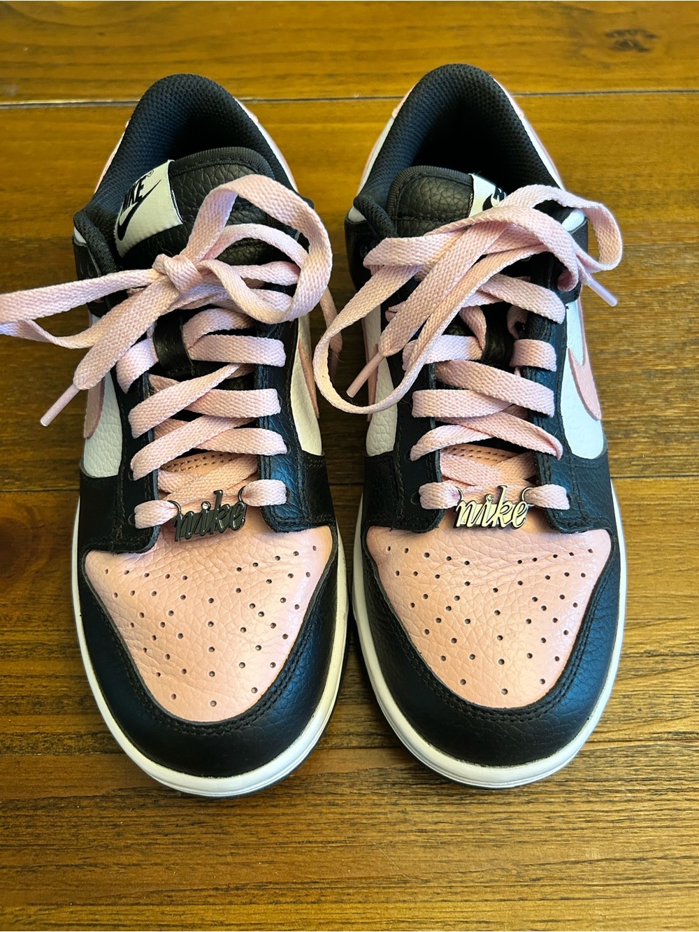Nike Dunk Low Pink Black White Women’s 6.5 Fits Like 7.5 EUC